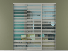 Перегородка Формато внутри проёма 3 створки