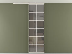 Перегородка Формато вдоль стены на потолок 1 створка