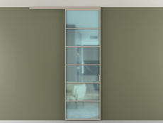 Перегородка Формато вдоль стены на потолок 1 створка