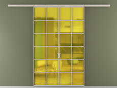 Перегородка Формато вдоль стены 2 створки