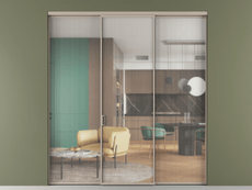 Перегородка Формато внутри проёма 3 створки