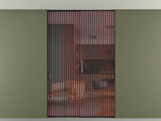 Перегородка Formato внутри проёма скрытое крепление в потолок 2 створки