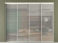 Перегородка Формато внутри проёма 4 створки с синхронным механизмом