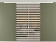 Перегородка Формато вдоль стены на потолок 2 створки