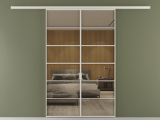 Перегородка Формато вдоль стены 2 створки