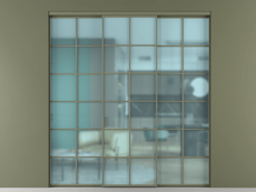 Перегородка Formato внутри проёма 3 створки