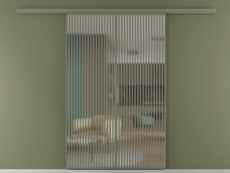 Перегородка Формато вдоль стены 2 створки