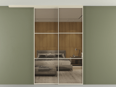 Перегородка Формато вдоль стены на потолок 2 створки с синхронным механизмом