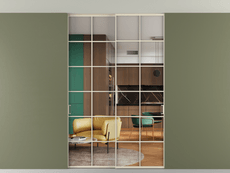 Перегородка Формато внутри проёма скрытое крепление в потолок 2 створки