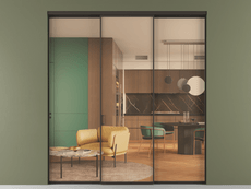 Перегородка Формато внутри проёма 3 створки