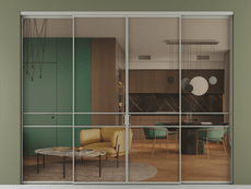 Перегородка Формато внутри проёма 4 створки