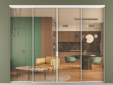 Перегородка Formato внутри проёма 4 створки