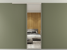 Перегородка Формато вдоль стены на потолок 1 створка