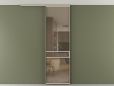 Перегородка Formato вдоль стены на потолок 1 створка