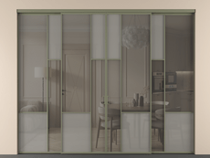 Перегородка Мозаик внутри проёма 4 створки