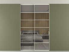 Перегородка Формато внутри проёма скрытое крепление в потолок 2 створки