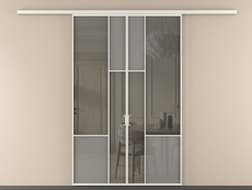 Перегородка Мозаик вдоль стены 2 створки