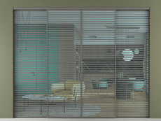 Перегородка Formato внутри проёма 4 створки