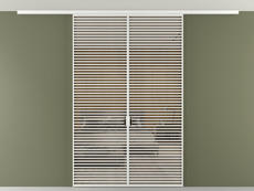 Перегородка Формато вдоль стены на потолок 2 створки