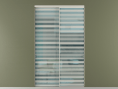 Перегородка Formato внутри проёма 2 створки