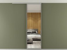 Перегородка Формато вдоль стены на потолок 1 створка