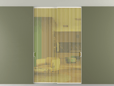 Перегородка Формато внутри проёма скрытое крепление в потолок 2 створки