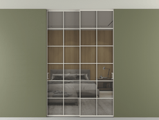 Перегородка Формато внутри проёма скрытое крепление в потолок 2 створки