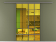 Перегородка Формато вдоль стены 2 створки