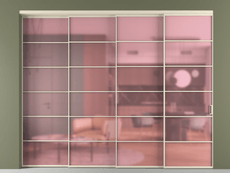 Перегородка Formato внутри проёма 4 створки с синхронным механизмом