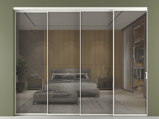 Перегородка Формато внутри проёма 4 створки с синхронным механизмом