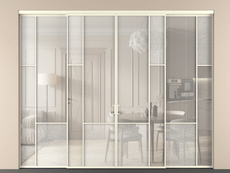 Перегородка Мозаик внутри проёма 4 створки