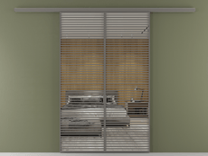 Перегородка Формато вдоль стены 2 створки