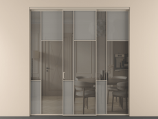 Перегородка Мозаик внутри проёма 3 створки