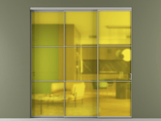 Перегородка Формато внутри проёма 3 створки с синхронным механизмом