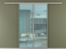 Перегородка Формато вдоль стены 2 створки