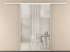 Перегородка Мозаик вдоль стены 2 створки