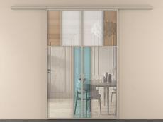 Перегородка Mosaic вдоль стены 2 створки