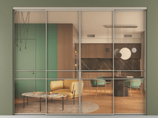 Перегородка Формато внутри проёма 4 створки