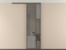 Перегородка Мозаик вдоль стены на потолок 1 створка