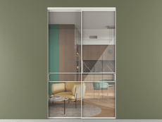 Перегородка Формато внутри проёма 2 створки