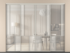 Перегородка Мозаик внутри проёма 4 створки