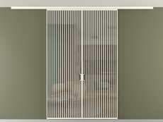 Перегородка Формато вдоль стены на потолок 2 створки