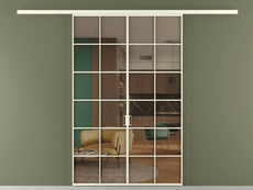 Перегородка Formato вдоль стены 2 створки