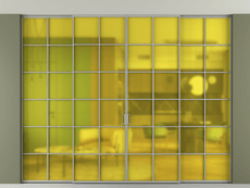 Перегородка Формато внутри проёма скрытое крепление в потолок 4 створки