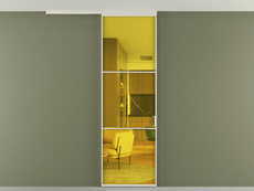 Перегородка Formato вдоль стены на потолок 1 створка