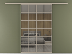 Перегородка Формато вдоль стены 2 створки