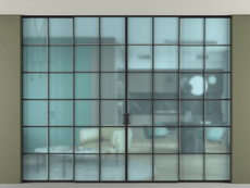 Перегородка Formato внутри проёма скрытое крепление в потолок 4 створки