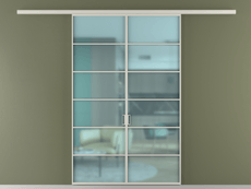 Перегородка Formato вдоль стены 2 створки