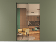 Перегородка Formato внутри проёма 2 створки