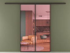 Перегородка Формато вдоль стены 2 створки